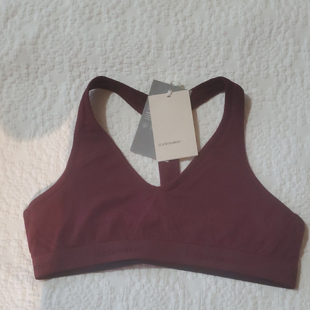 ICEBREAKER SPRITE RACERBACK BRA IN REDWOOD /SIZE:XL - Picture 3 of 7